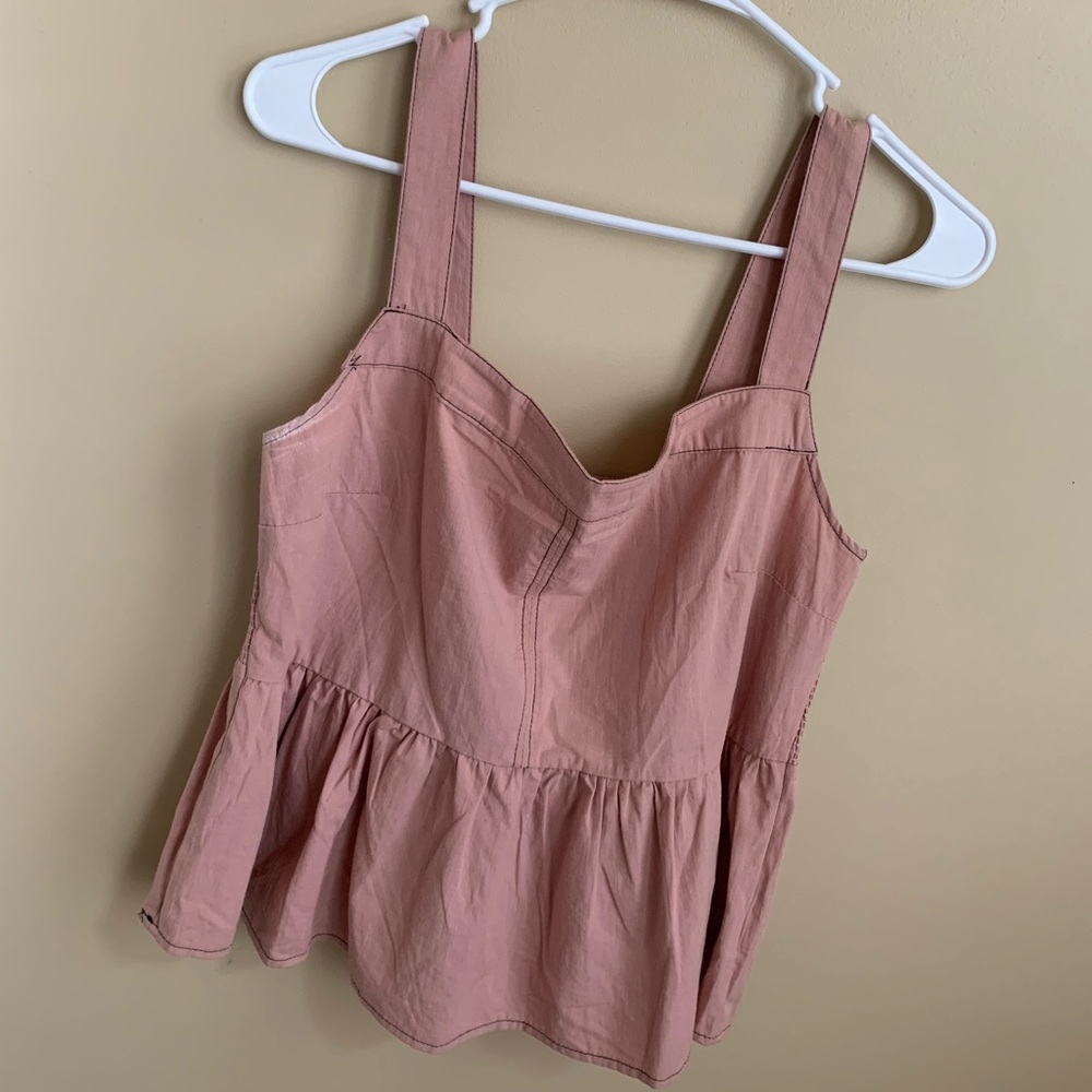 NWOT Listicle Peplum crop tank